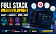develop full stack web apps with react angular next js and node js
