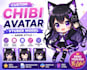 create a professional vtuber model and chibi avatar design