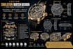 design skeleton watch, custom watch design and technical drawings
