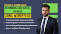design travel agency, accommodation rental website using wix wordpress
