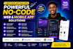 develop adalo, bubble, glide, flutterflow no code mobile app
