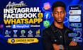 setup manychat automation for  instagram facebook tiktok whatsapp chatbot