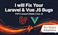 fix bugs and errors in your PHP, laravel, blade, or vue application