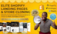 clone shopify landing page in replo gempages pagefly