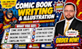 write and design comic script, comic book script, comic illustration, webtoon
