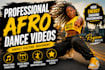 dance an energetic afro group dance to your track
