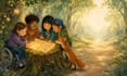 illustrate diverse and inclusive children book with authentic characters