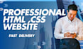 build a responsive HTML CSS landing page