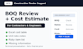 prepare construction cost estimate and boq review
