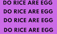 do rice and egg