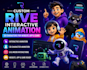 create custom rive interactive animation rive 3d character fr website, app, game
