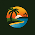 design beach landscape and lawncare logo
