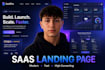 design and develop a modern startup landing page