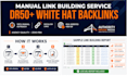 provide manual link building service with white hat dr50 plus backlinks