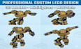 design custom 3d lego models, minifigures, moc sets and instructions
