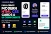 build modern responsive HTML CSS javascript components