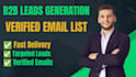 do b2b lead generation and provide verified email list