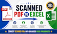manually convert scanned PDF to excel accurately