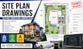 create permit ready site plan drawing lot plan and property plan in autocad