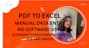 convert PDF to excel data entry