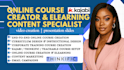 design your online course content, curriculum, elearning materials