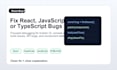 fix bugs in your react javascript or typescript app