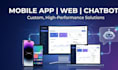 develop ai mobile apps, ai website, ai chatbot, ai agent