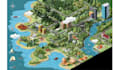 design isometric map, campground map, resort map and event map