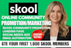 do skool community promotion, promote skool for member growth and engagement