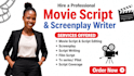 write a professional screenplay, movie script TV series,short film or stage play