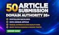 provide manual article submission services