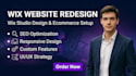 do wix website redesign, wix studio design, and wix ecommerce website