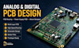 design analog and digital pcb routing and power supply pcb using altium designer