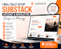 fully setup substack account manage substack newsletter design substack setup