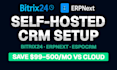 deploy and configure self hosted bitrix24 or erpnext on your server