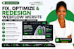 fix, optimize, redesign webflow website bugs issues, customize webflow website