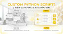 write custom python scripts for data scraping and automation