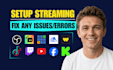 setup obs studio or streamlabs for whatnot, tiktok, twitch, kick, youtube live