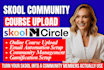 setup skool online community course upload community membership onboarding