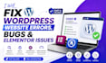 fix wordpress website errors bugs and elementor issues