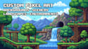 do 8bit 16bit pixel background landscape scenery aesthetic environment assets