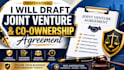 draft a joint venture and co ownership agreement