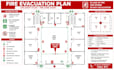 design fire evacuation plan, life safety plan and fire zone chart