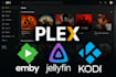 install plex, jellyfin, emby, kodi and complete self hosted media servers