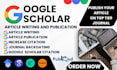 write research article, publication in scopus and google scholar journal