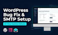 fix wordpress bugs and SMTP issues