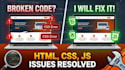 fix html,css, and javascript issues