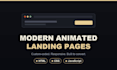 design a modern animated landing page website