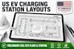 draw parking lot site plans for US ev charging station layout