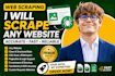 scrape any website into excel, csv, json